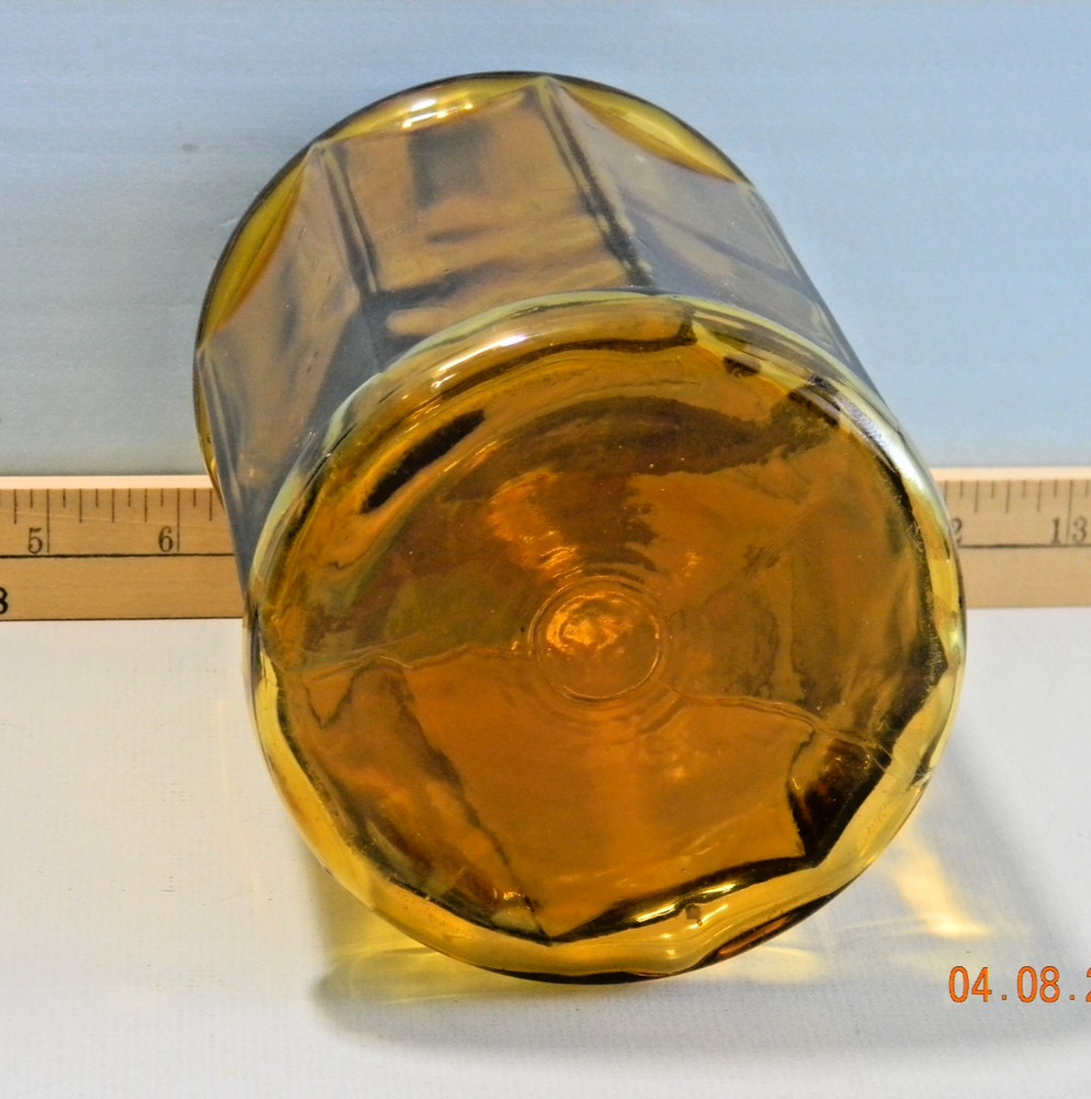 Depression era Amber Tobacco Jar