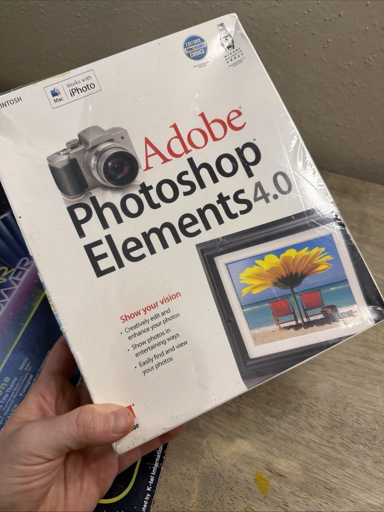 Adobe Photoshop Elements 4.0 Windows XP Full Retail Version Factory Sealed