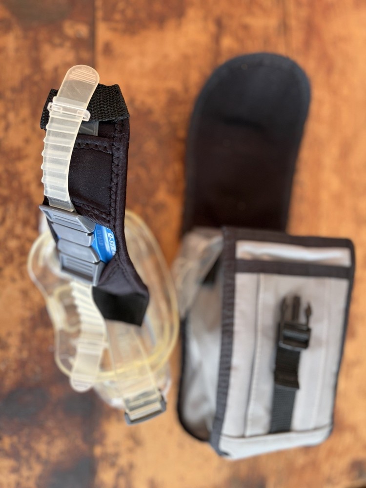 Ocean Master View 3 Mask Blue With Soft Case