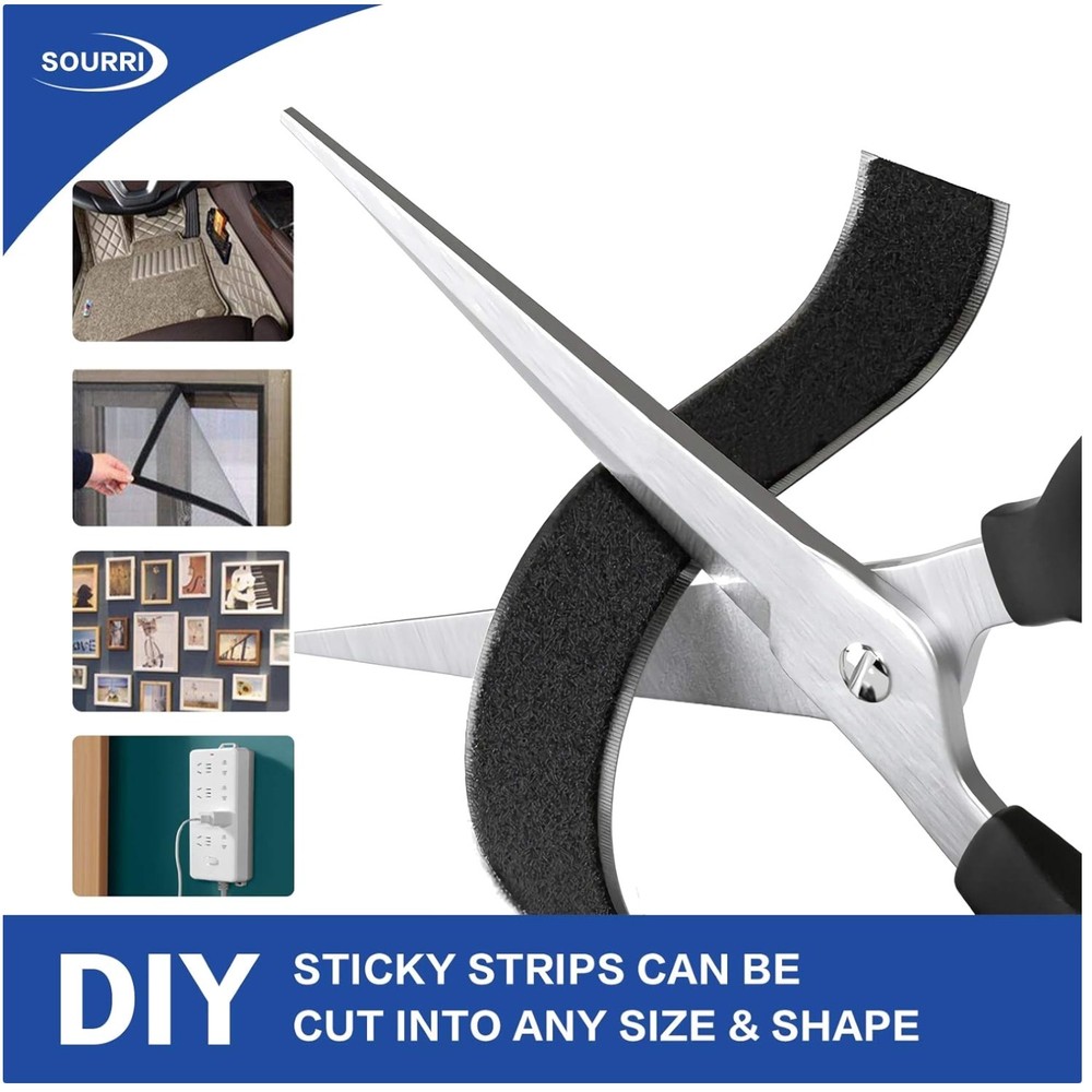 Self Adhesive Nylon Fastener Strips - 26ft