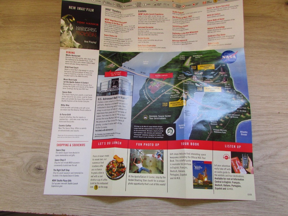 Kennedy space centre vistors guide book,leaflet and stickers bundle