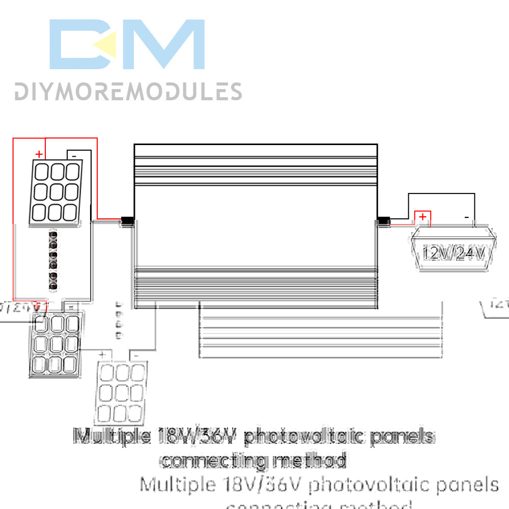 MPPT 500W 20A Solar Controller DC18-80V Step-down Charging Controller 12V 24V
