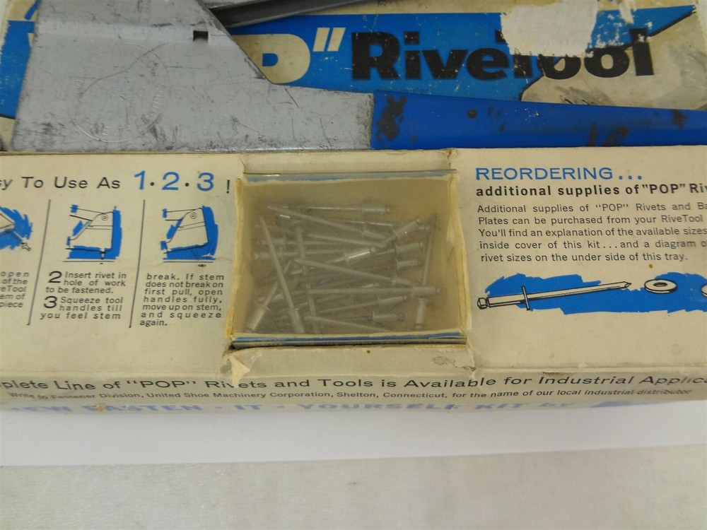 Vintage USM United Rivets POP Model 103 Rivetool Rivet Hand Tool