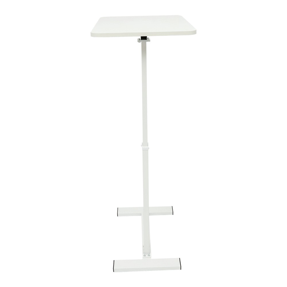 Mobile Rolling Laptop Table Home & Office Table Bedside Desk Adjustable White