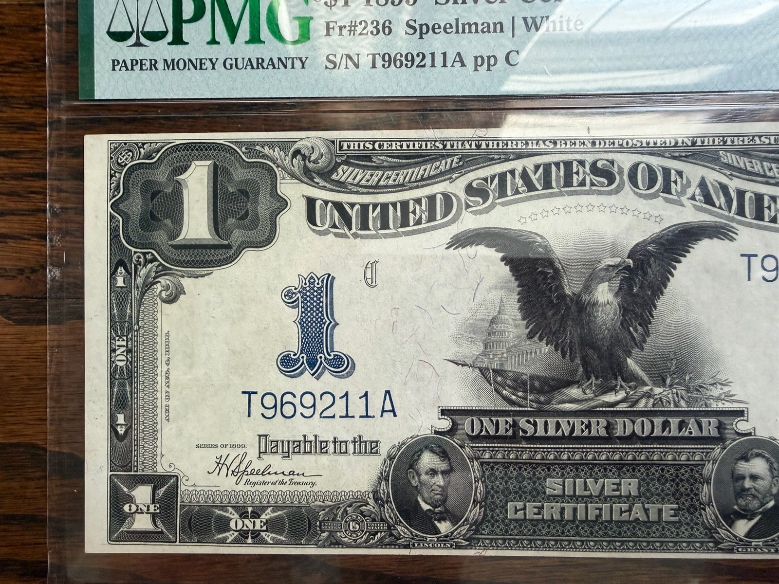 1899 $1 "Black Eagle" Silver Certificate PMG 65 EPQ, Fr 236