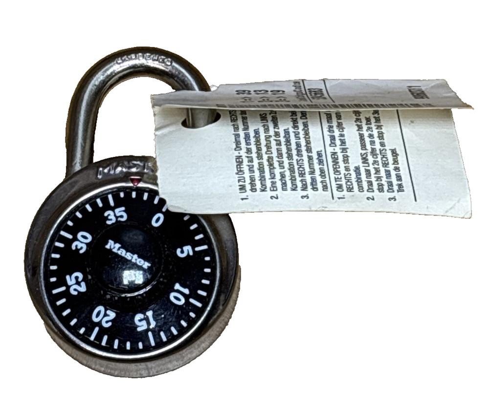 1D573 Master Center Dial Combination Padlock 3/4" Shackle Height