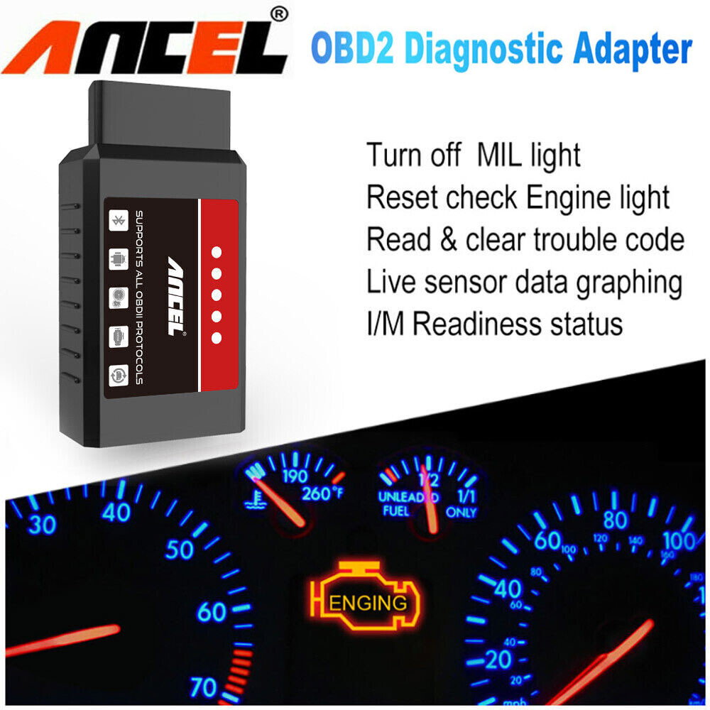 ANCEL OBD2 Code Reader Bluetooth ELM327 Check Engine Scanner Car Diagnostic Tool