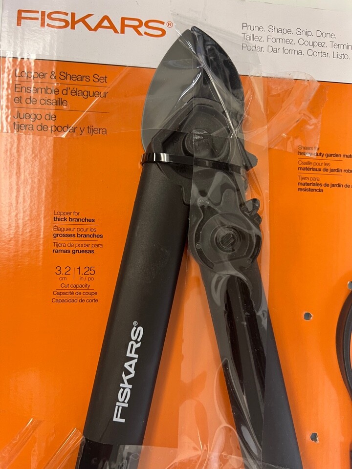 Fiskars Lopper & Garden Shear Tree Branch Twig Pruner Scissors Set