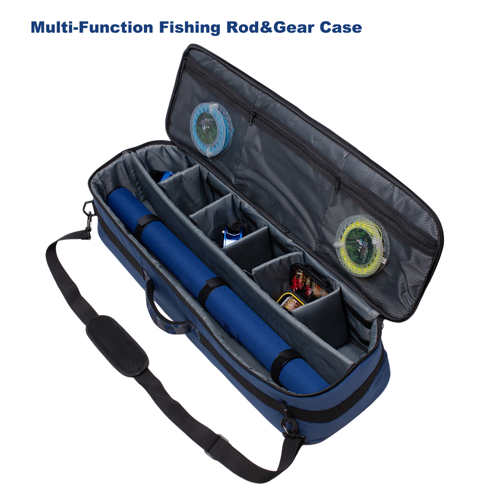 Fly Fishing Rod and Reel Travel Case,Protection Storage Carry-On Gear Bag