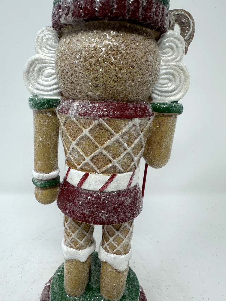 Glittered Gingerbread Nutcrackers, Candyland Nutcracker, Christmas, NEW 12.5"