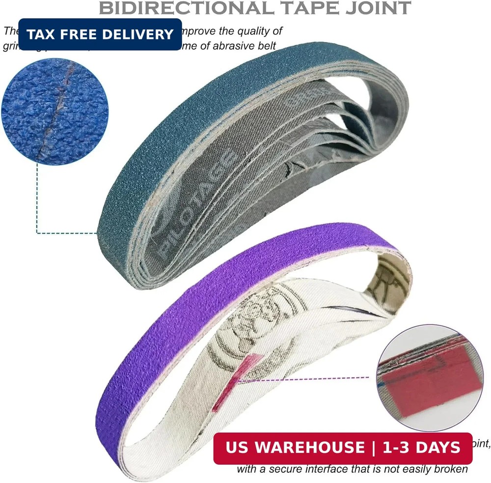 18 PCS 3/4" x 12" Replacement Knife Sharpener Sanding Belt Kit for Work Sharp Kn