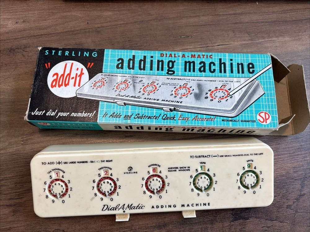 VTG Sterling Dial-A-Matic “add- It” Mechanical Adding Machine #567 Missing Pick