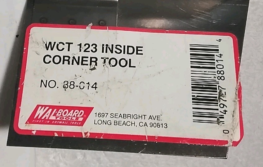 WALL-BOARD 88-014 123 INSIDE STAINLESS STEEL CORNER TOOL USA 🇺🇸