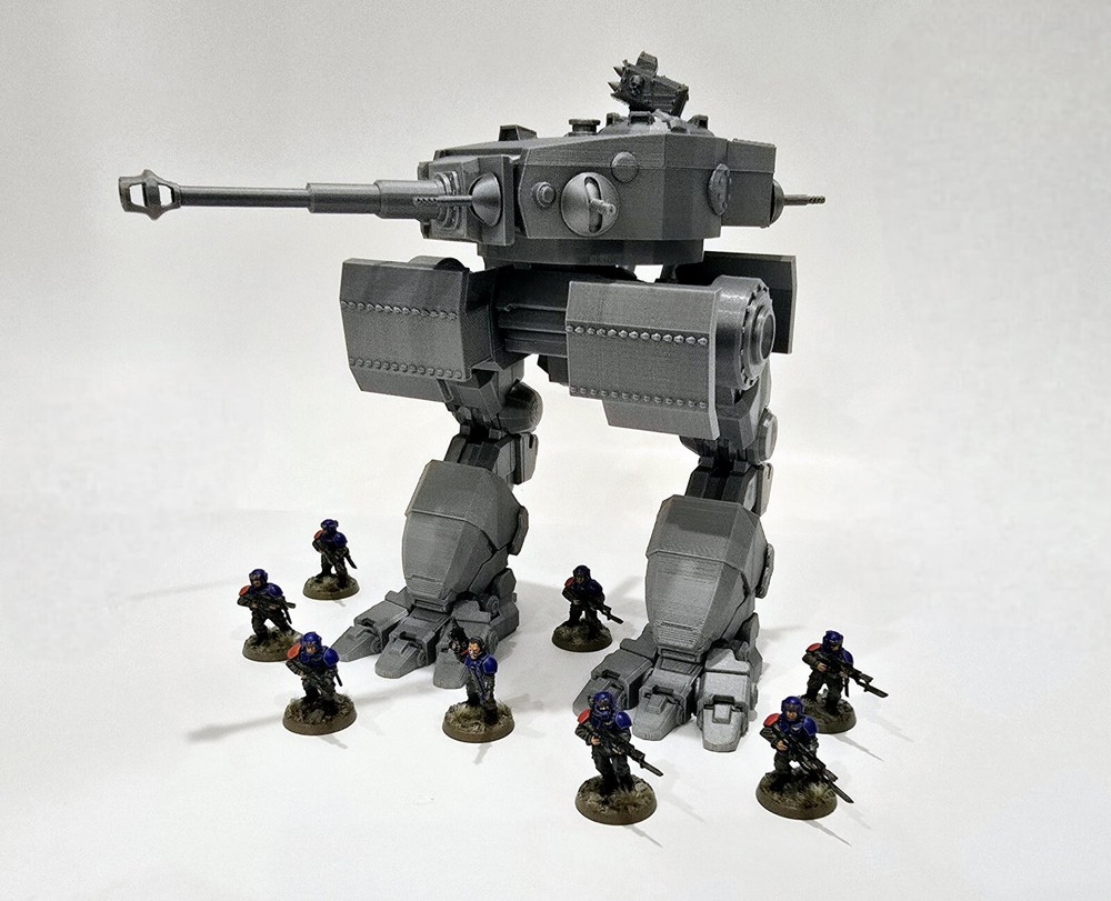3d Printed Miniatures War Walker Titan, Dreadnought Proxy For Tabletop Wargames