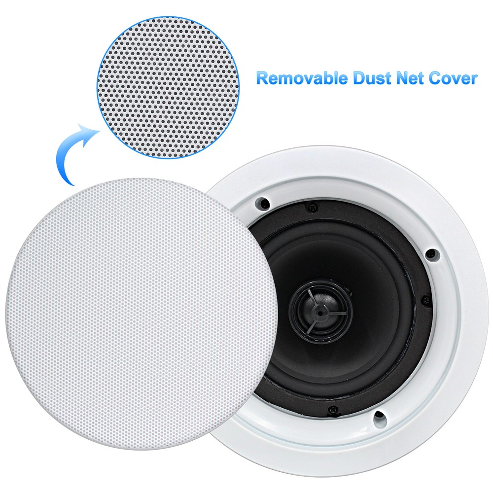 Herdio 4x 5.25" Ceiling Speakers 600W Bluetooth Flush Mount Home