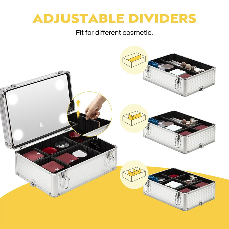 Professional Rolling Makeup Train Case Cosmetic Trolley Makeup Storage Organizer