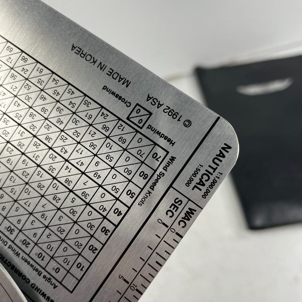 ASA E6-B Metal Flight Computer ASA-E6B 1992 w/ Case BENT