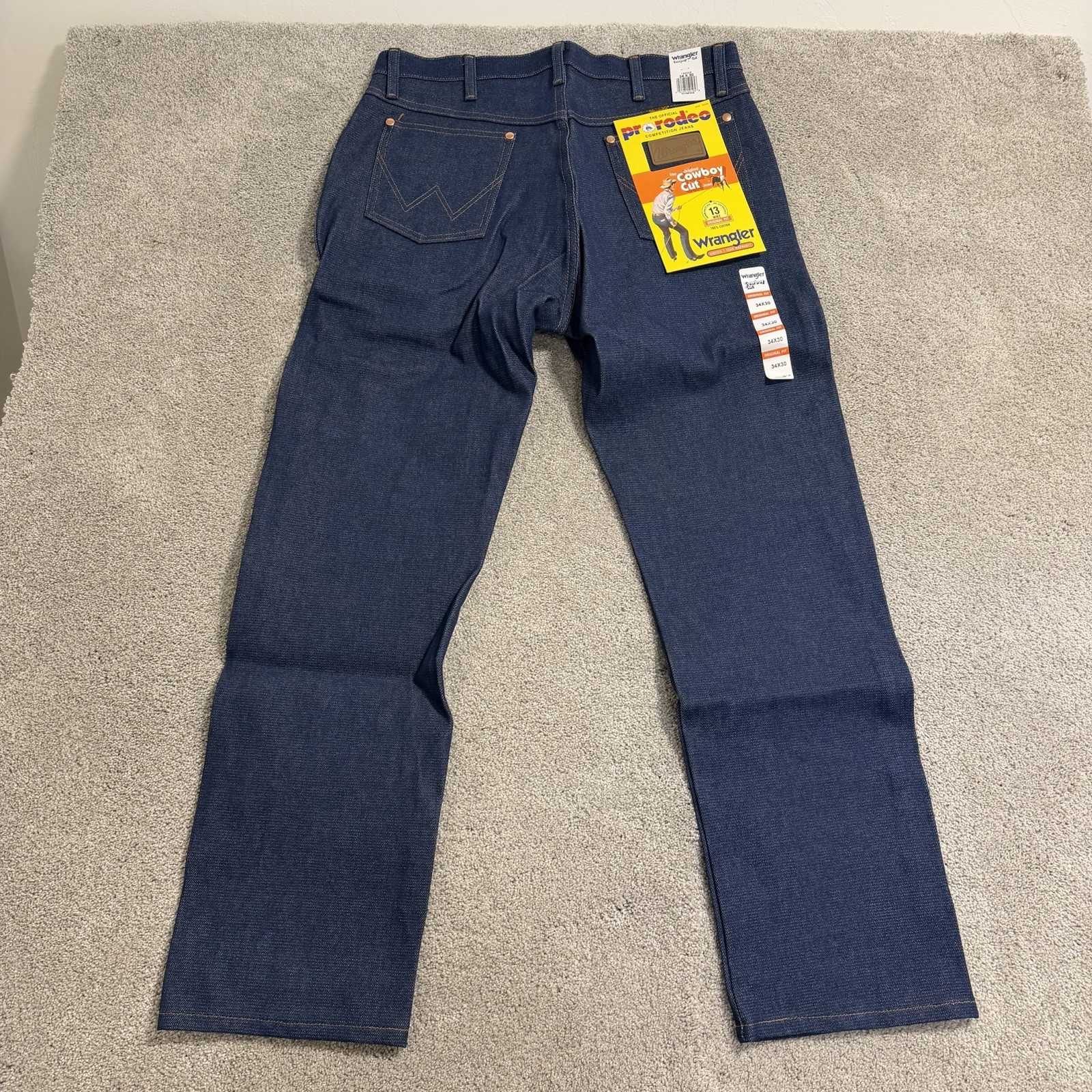 Wrangler Cowboy Cut Jeans Mens Sz 34x30 Original Fit Pro Rodeo Competition 13MWZ