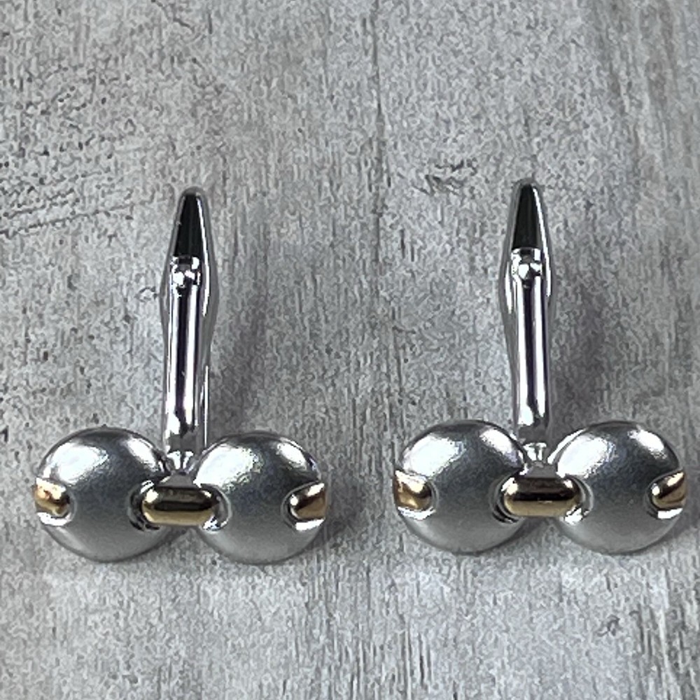 Two Tone Gold And Silver Cufflinks