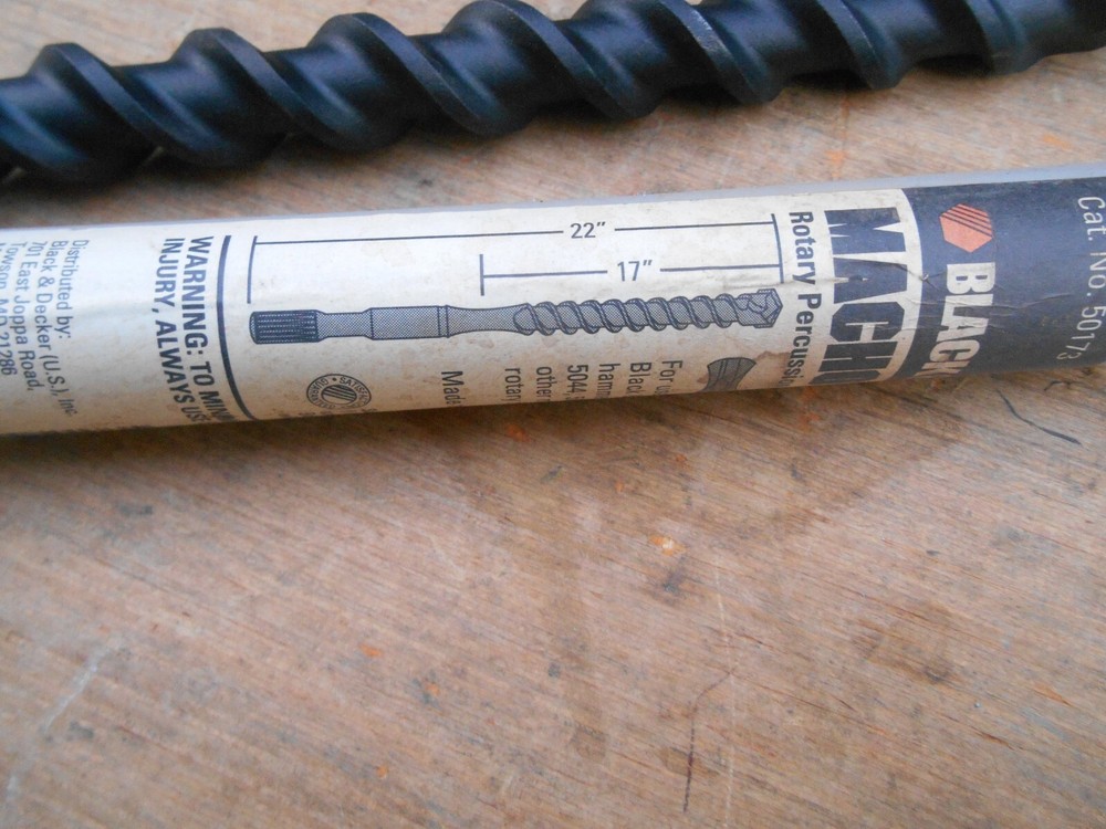 BLACK & DECKER 7/8" x 17 x 22" SPLINE DRIVE PERCUSSION BIT