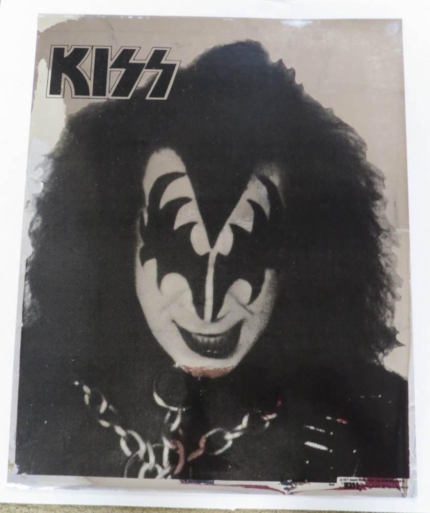 KISS GENE SIMMONS MYLAR POSTER 1977 AUCOIN