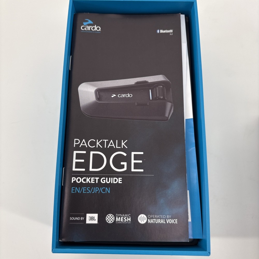 Cardo PACKTALK Edge Motorcycle Bluetooth Communication System Headset Intercom