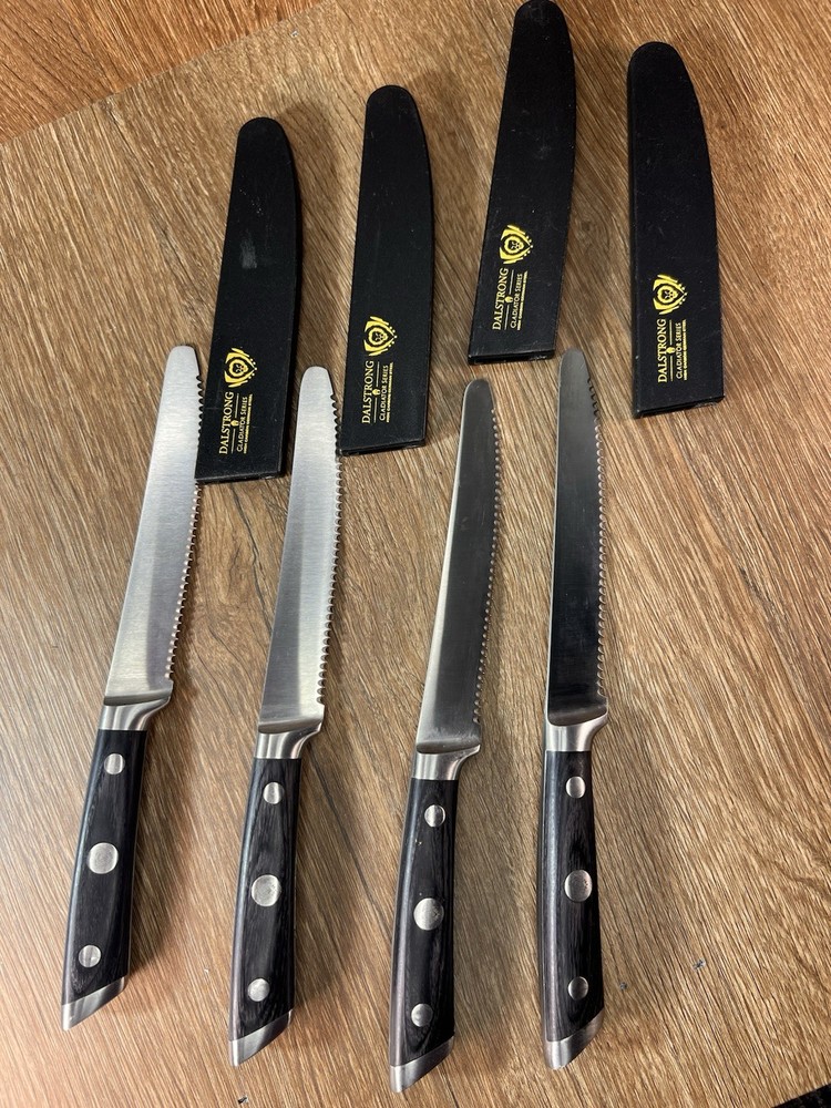 GLADIATOR SERIES 4-PIECE SERRATED STEAK KNIFE SET