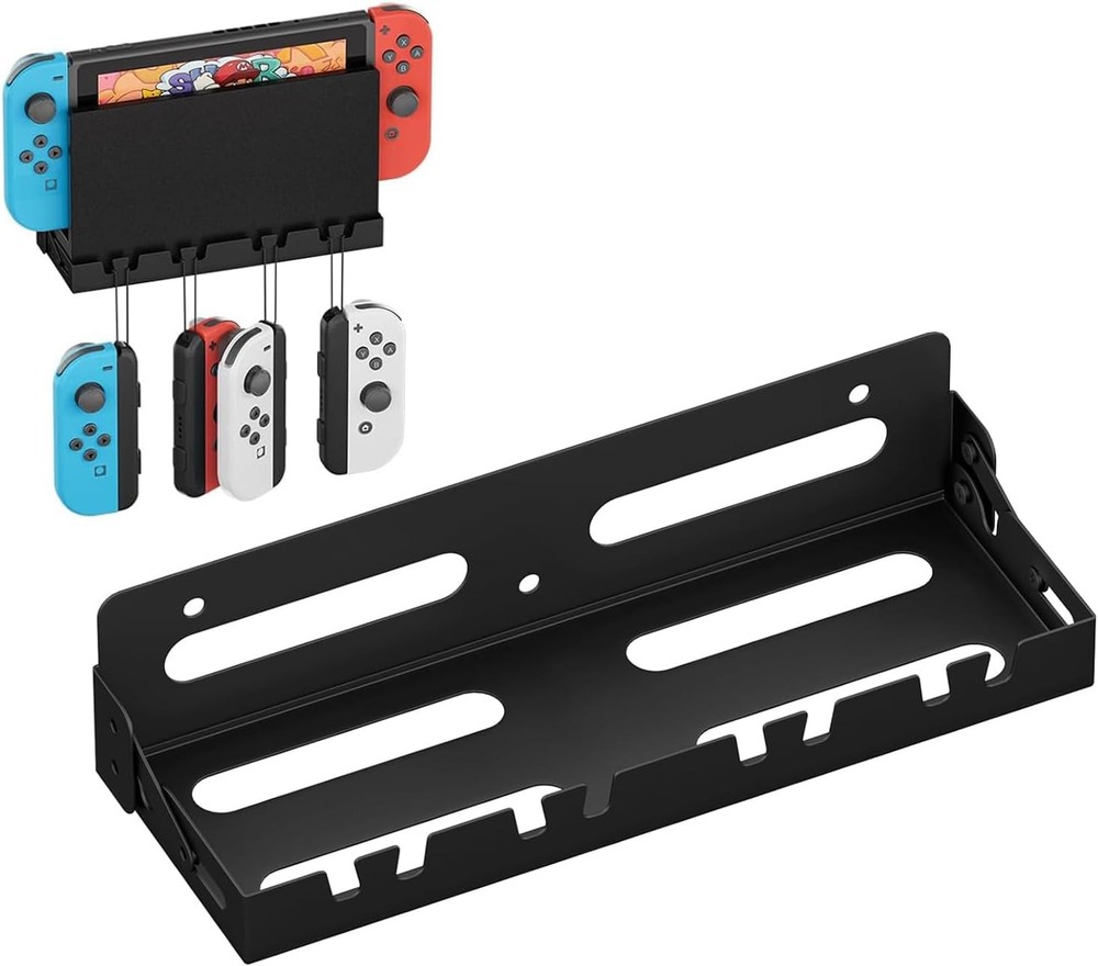 Nintendo Switch Wall Mount Holder with Joy Con Hooks
