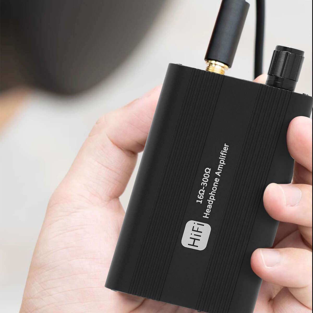 Portable HiFi Headphone Amplifier Amp 3.5mm Headset Amplifier Two-Stage GAIN