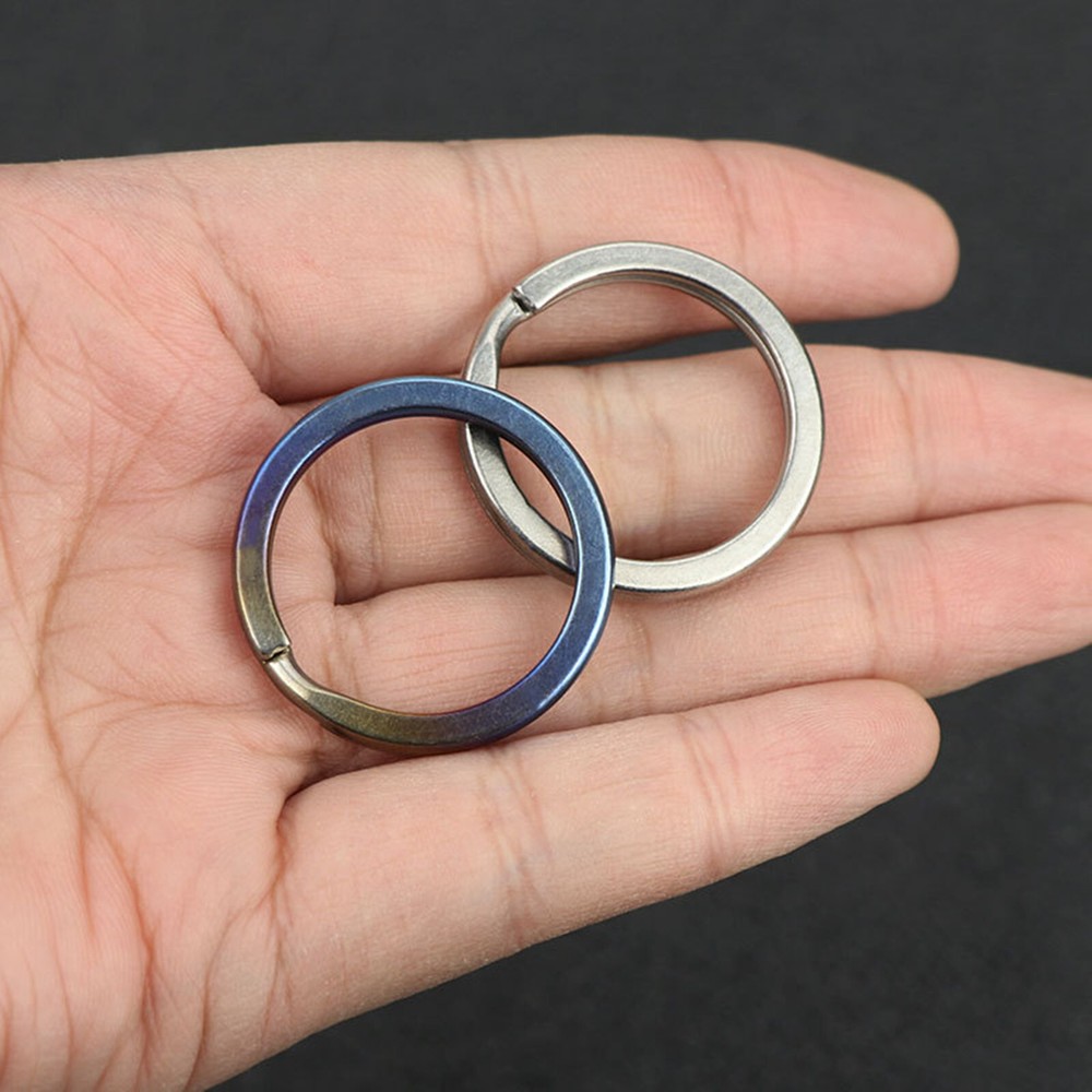 10pcs Titanium Split Rings For Keychains Keyrings Split Key Ring Key Holder
