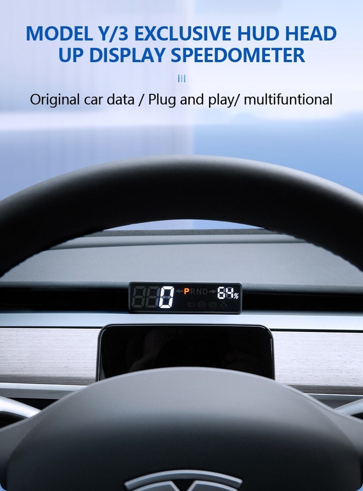 HUD Head Up Display Speedometer Projector Mini Screen For Tesla model Y model 3