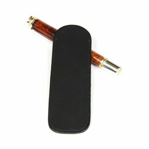 Leather Pen Slip - Black Double