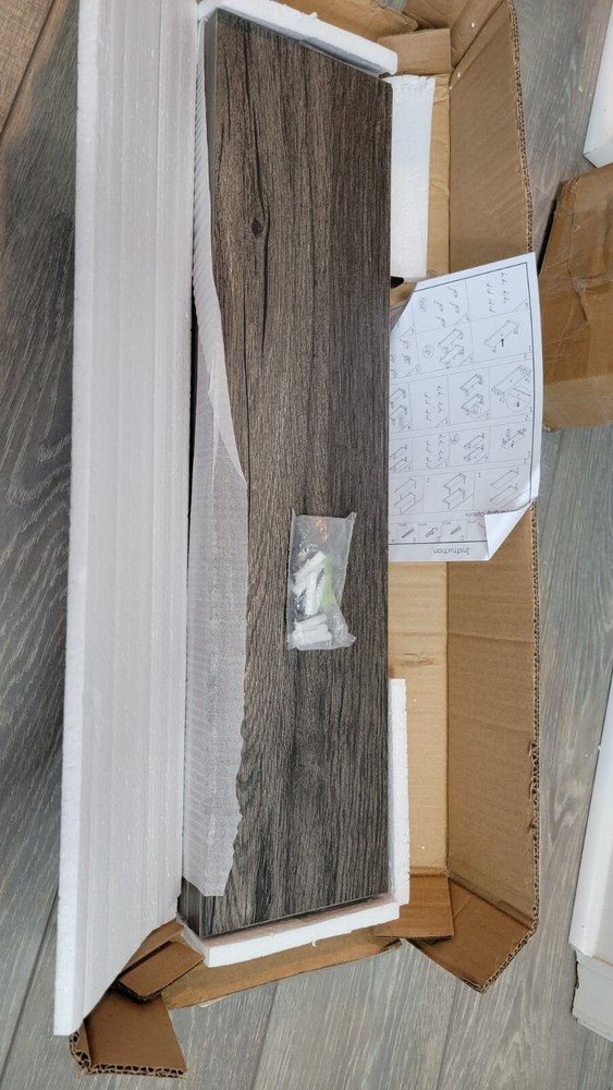 Wall Shelves Rustic Grey 2 Pack