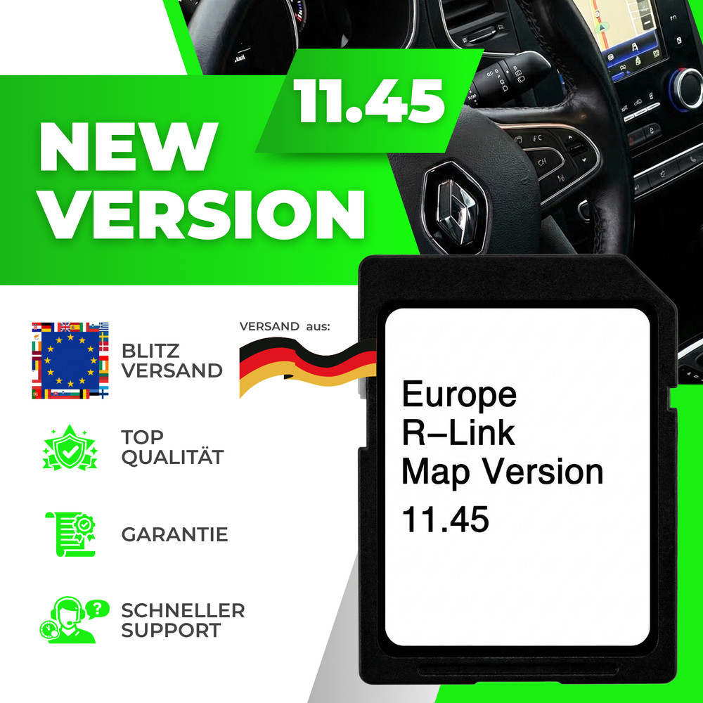 Sat Nav SD Card for Renault R-Link Evolution ✅ 11.45 ✅ 2026 ✅