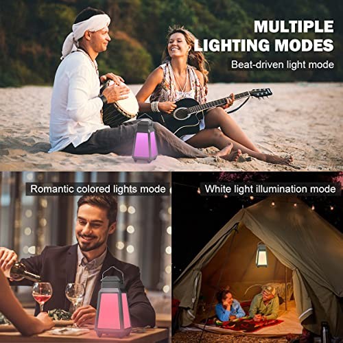 Outdoor Bluetooth Speakers, Wireless Speaker Sync 3600mAh + 8 Lighting Modes