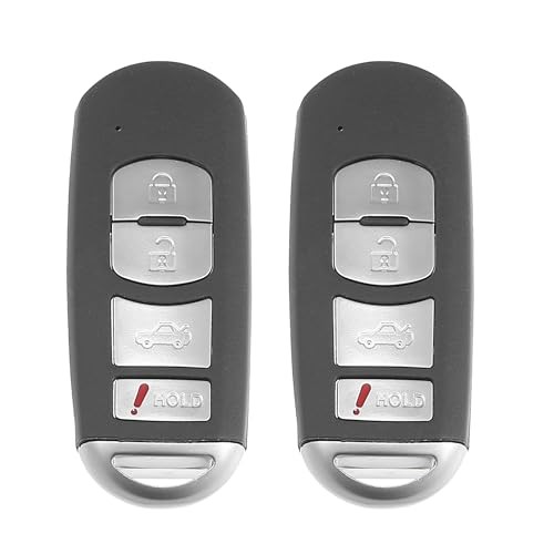 2pcs SKE13D-01 Car Key Fob Shell 4 Button Remote Control Key Case Shell
