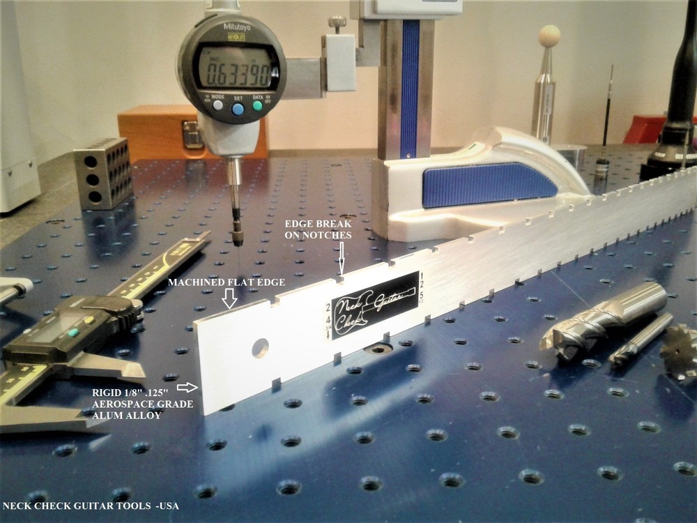 BARITONE Guitar Neck (Notched) Straight Edge- LUTHIER TOOL