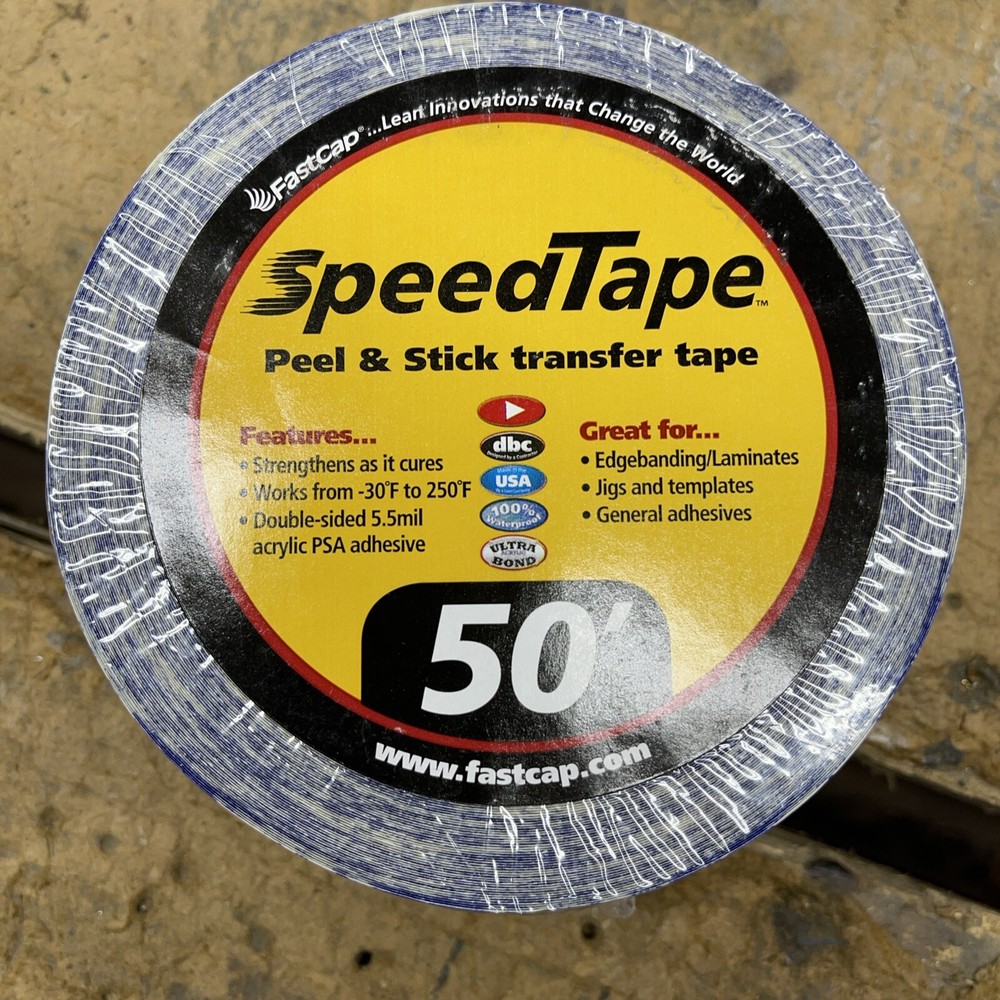 Fast Cap Stape.2"X50' Laminate Tape,2-Sided,2 Inx50 Ft, Clear