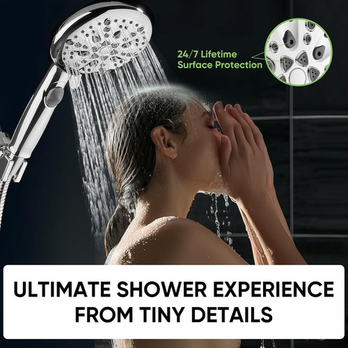 Cobbe Shower Head, 9 Functions High Standard model, ‎‎1. Premium Chrome