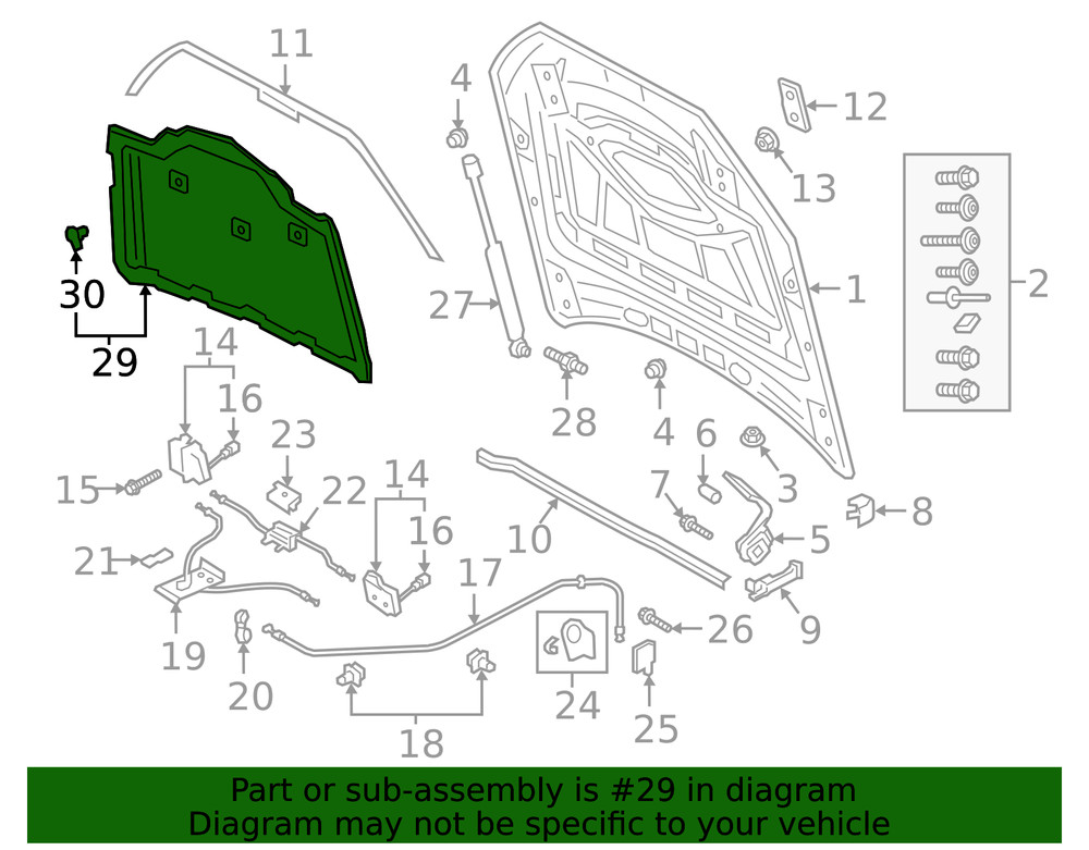 Genuine Audi Insulator Pad 4M0-863-825-A