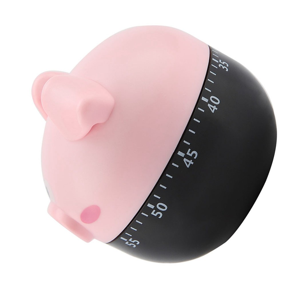 Cartoon Pig Kitchen Mechanical Timer Pink