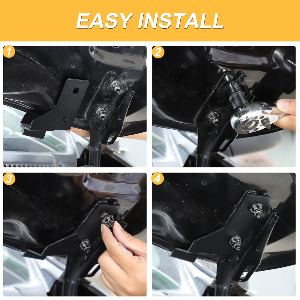 Engine Hood Hinge Ditch LED Light Mounting Brackets For Ford Ranger 2015-2022