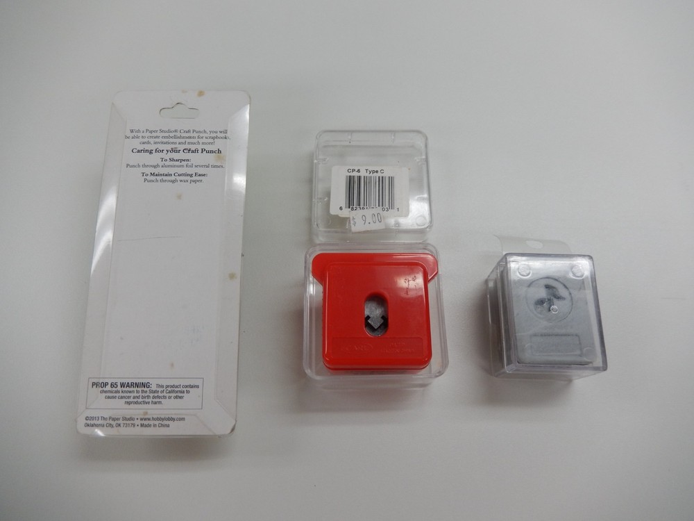 Assorted Paper Punches Set of 3 - See Description