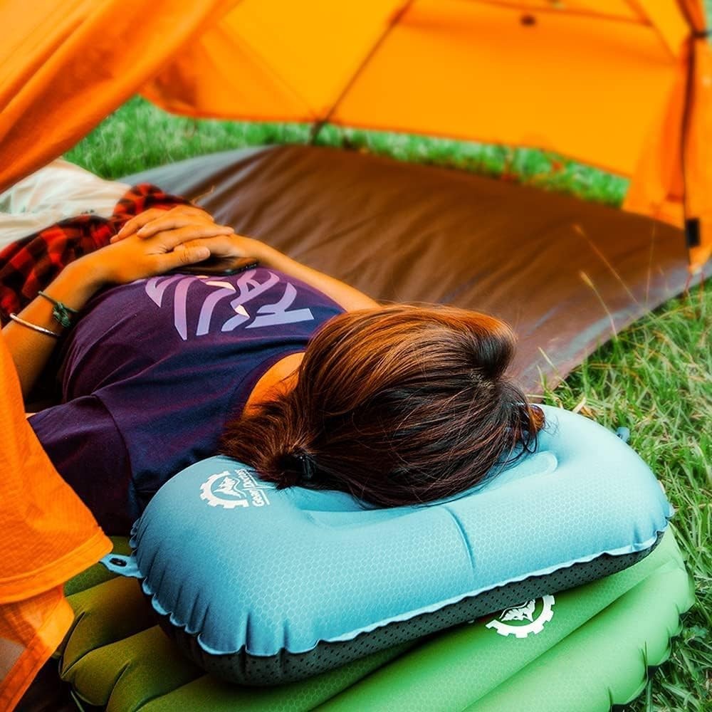 Gear Doctors Camping Pillow Inflatable Pillow Camp Pillow Backpacking Pillow ...