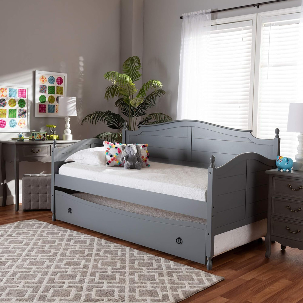 Stylish Grey Single Daybed for Comfortable Sleeping and Relaxing