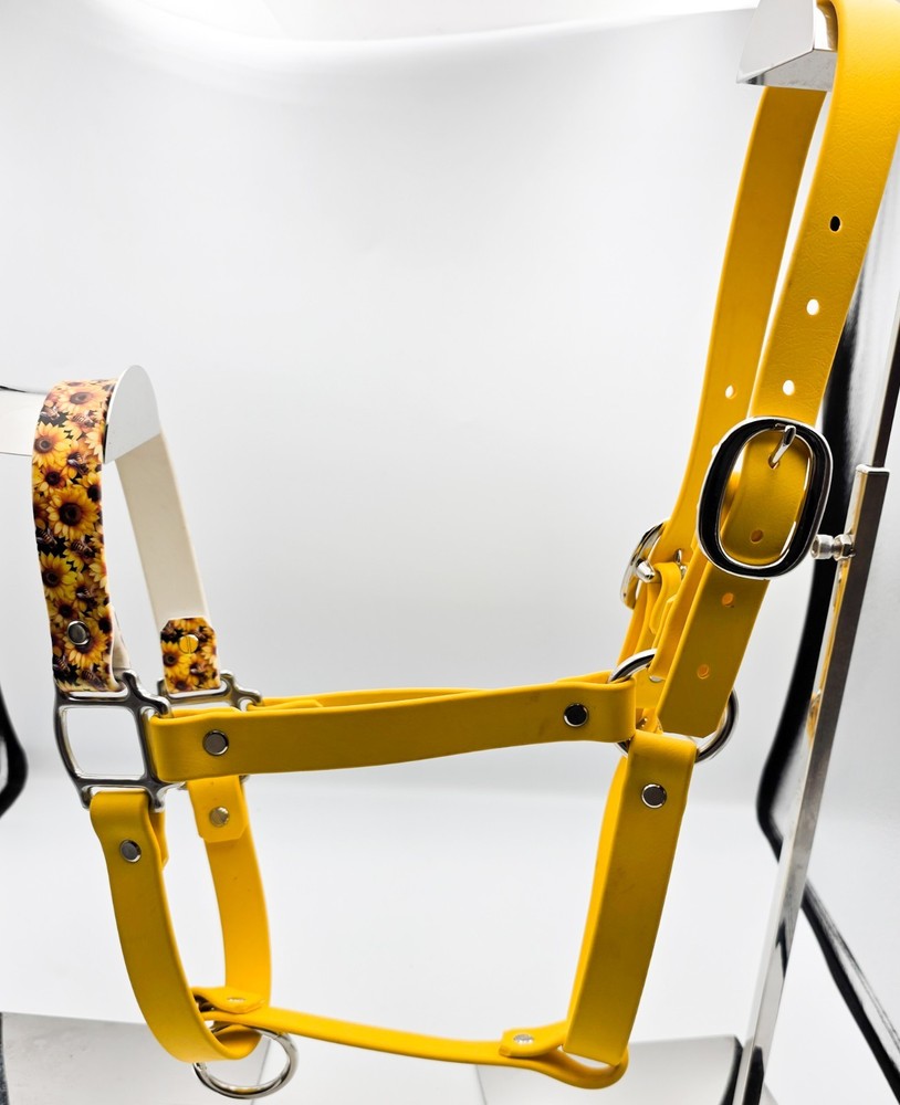 Biothane Horse Halter - Bumble Bee Sunflower
