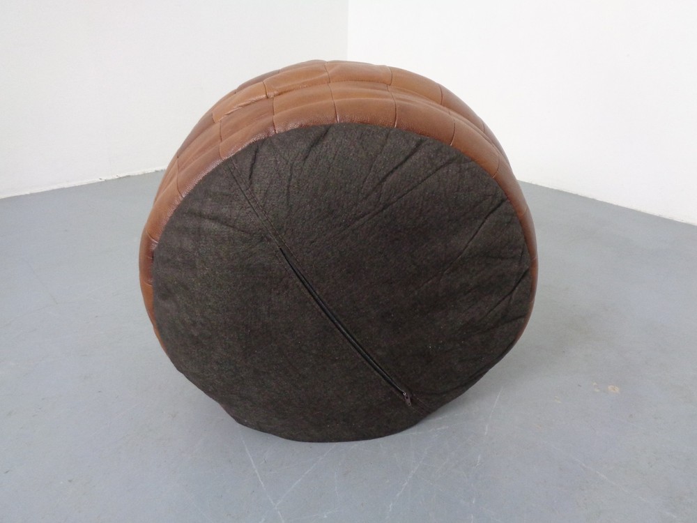 Vintage Patchwork Leather Footstool 60S