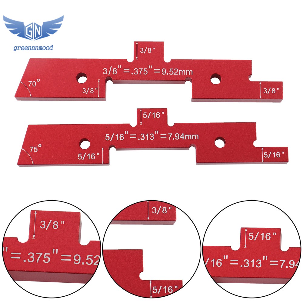 Router Table Setup Bars 14PCS Precision Aluminum Setup Blocks Height Gauge