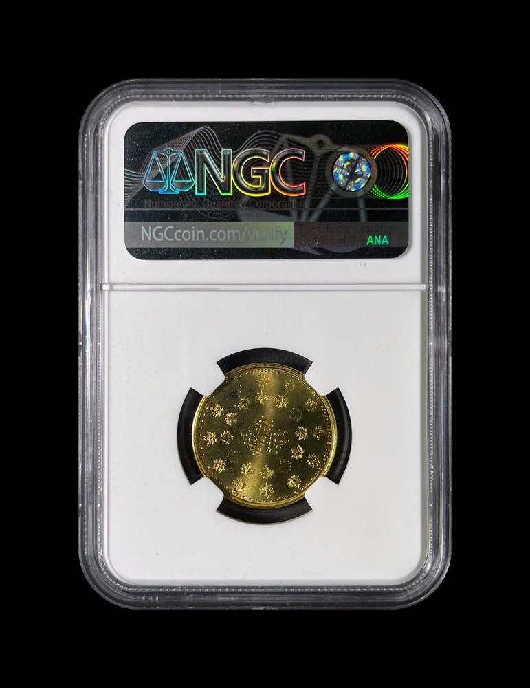 CANADA. 2018, Token - NGC MS68 - Security Test, Maple Leaf, Brass, RARE