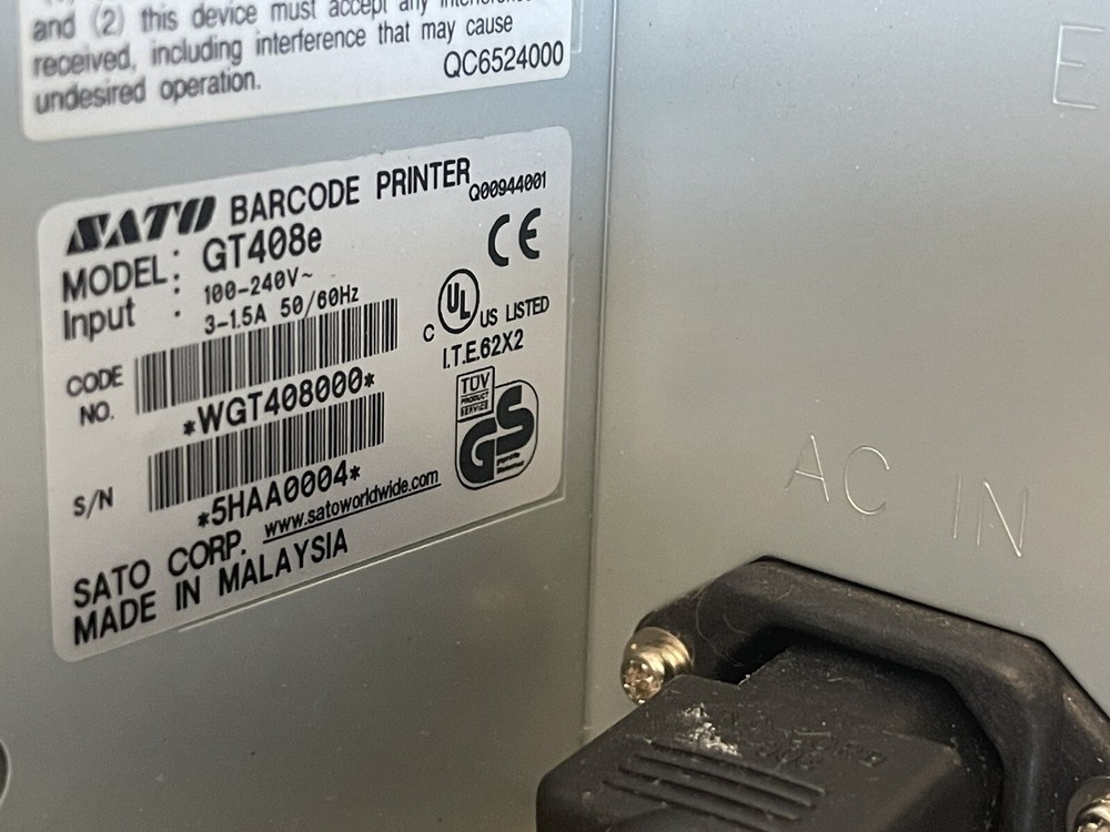 SATO GT408e THERMAL BARCODE PRINTER WGT408000